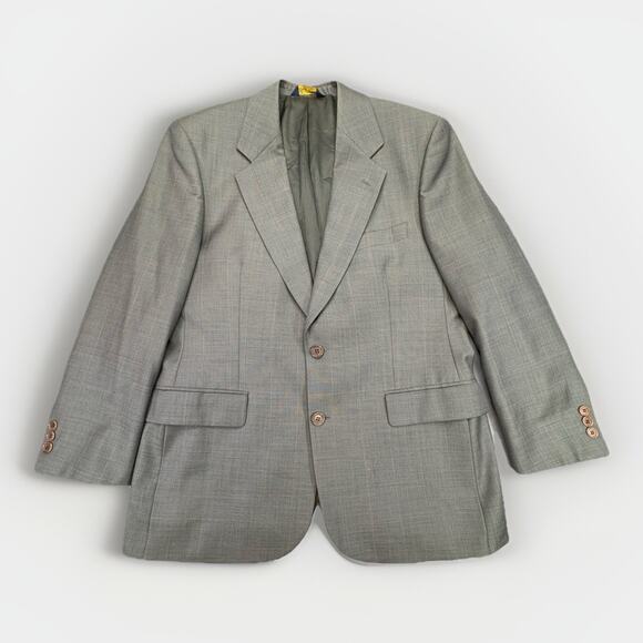 Men’s Brooks Brothers Pure New Wool Subtle Olive Blazer Jacket Lined Size 40S - Picture 1 of 10